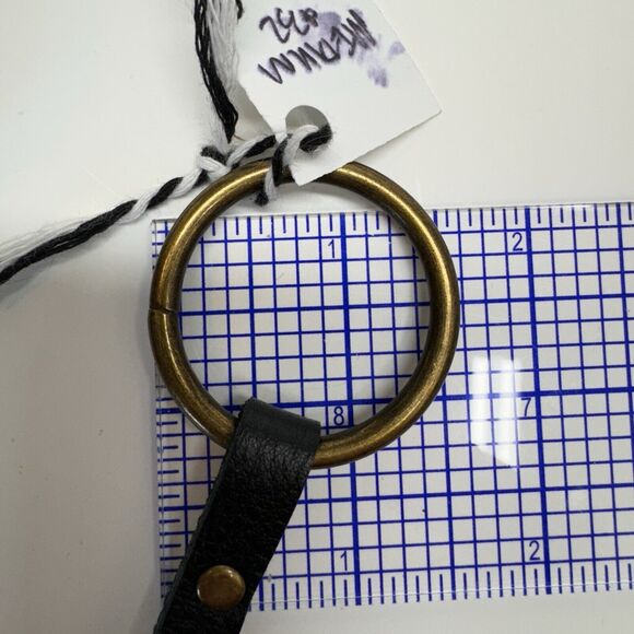 Leather Handmade Keychain Medium Length 17 inch Black NWT - Picture 6 of 11